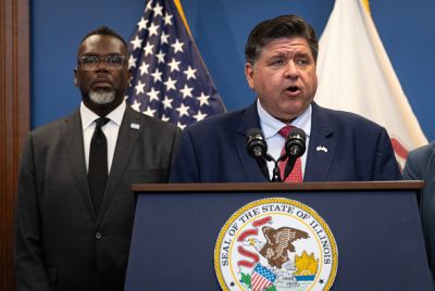 Chicago Mayor Johnson And IL Governor Pritzker Address Reports Of 