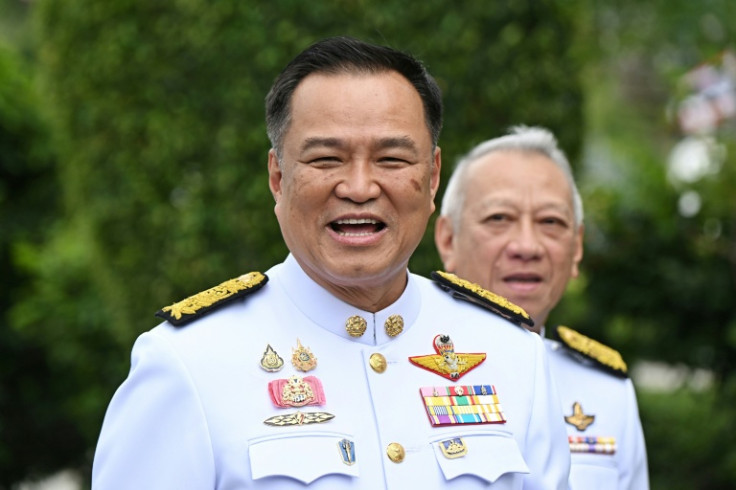 Anutin Charnvirakul, who received the backing of Thailand's largest opposition party to run the country, arrives at Government House in Bangkok on September 6, 2024