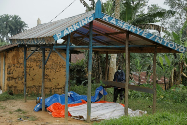 Bodies were laid out after the attack in Ntoyo