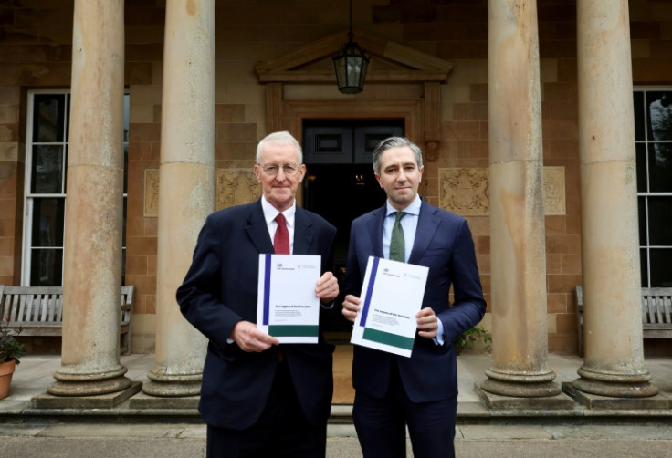 UK Northern Ireland Secretary Hilary Benn and Ireland's deputy prime minister Simon Harris announced the change