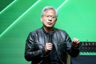 Jensen Huang, CEO of Nvidia, which overtook Microsoft and Apple as the world's most valuable publicly traded company
