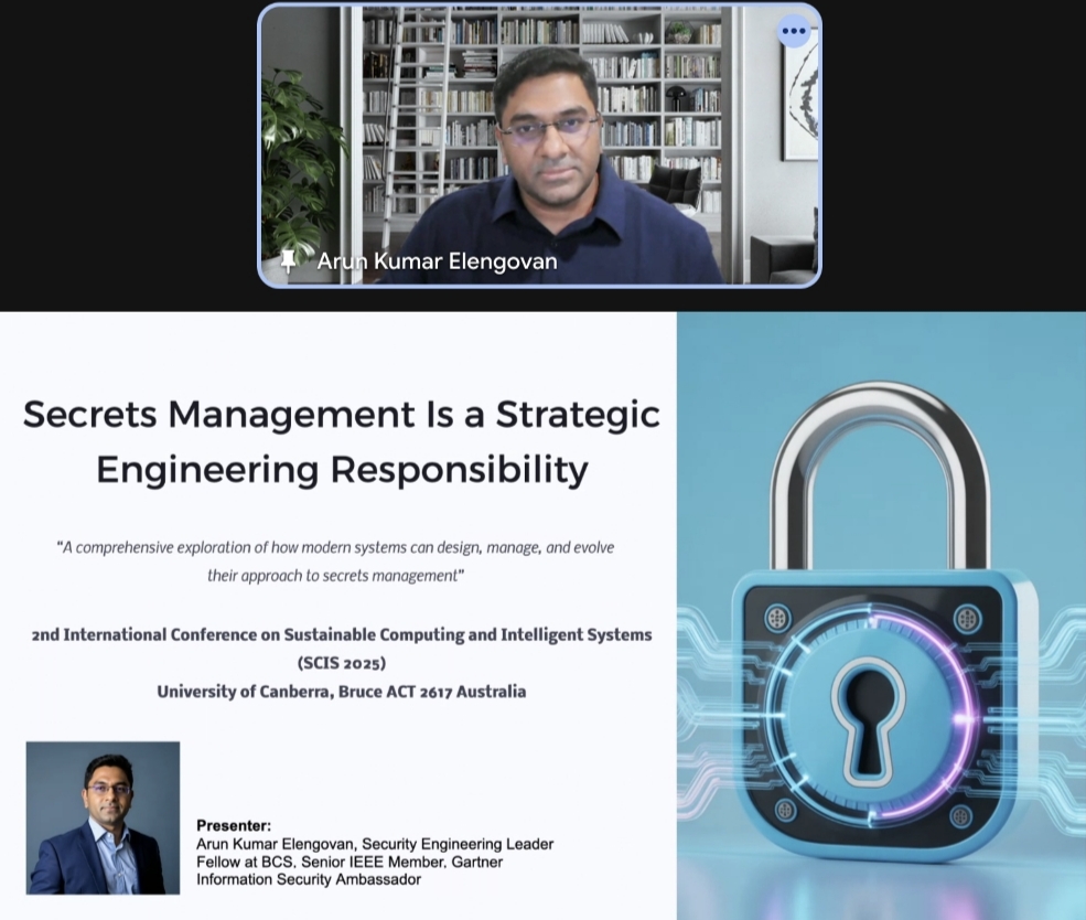 Global Security Leader Arun Kumar Elengovan Delivers Influential Keynote on Secrets Management at SCIS 2025