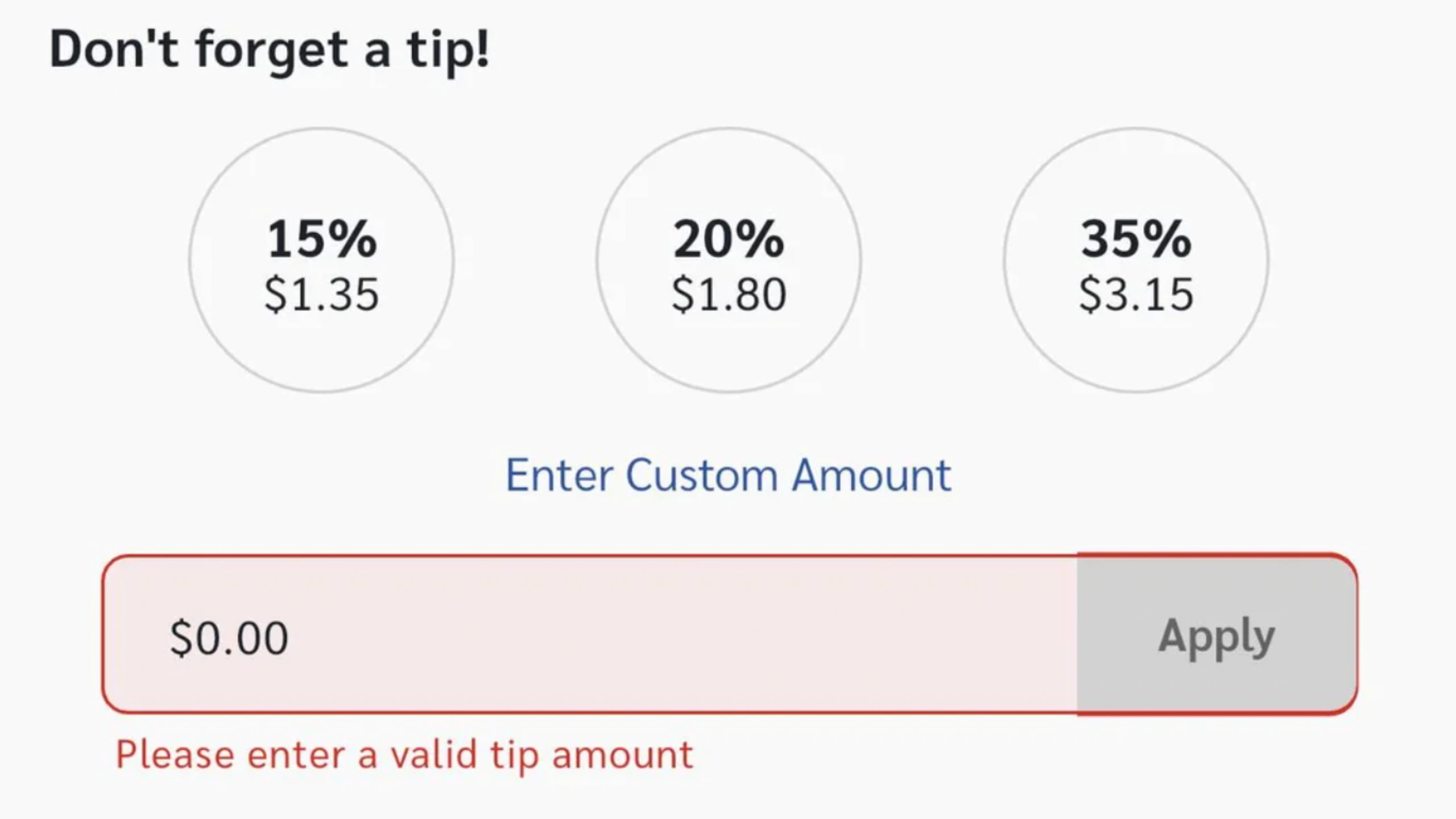 Outrage as Pizza Chain Forces Customer to Choose 15, 20 or 35 Percent Tip