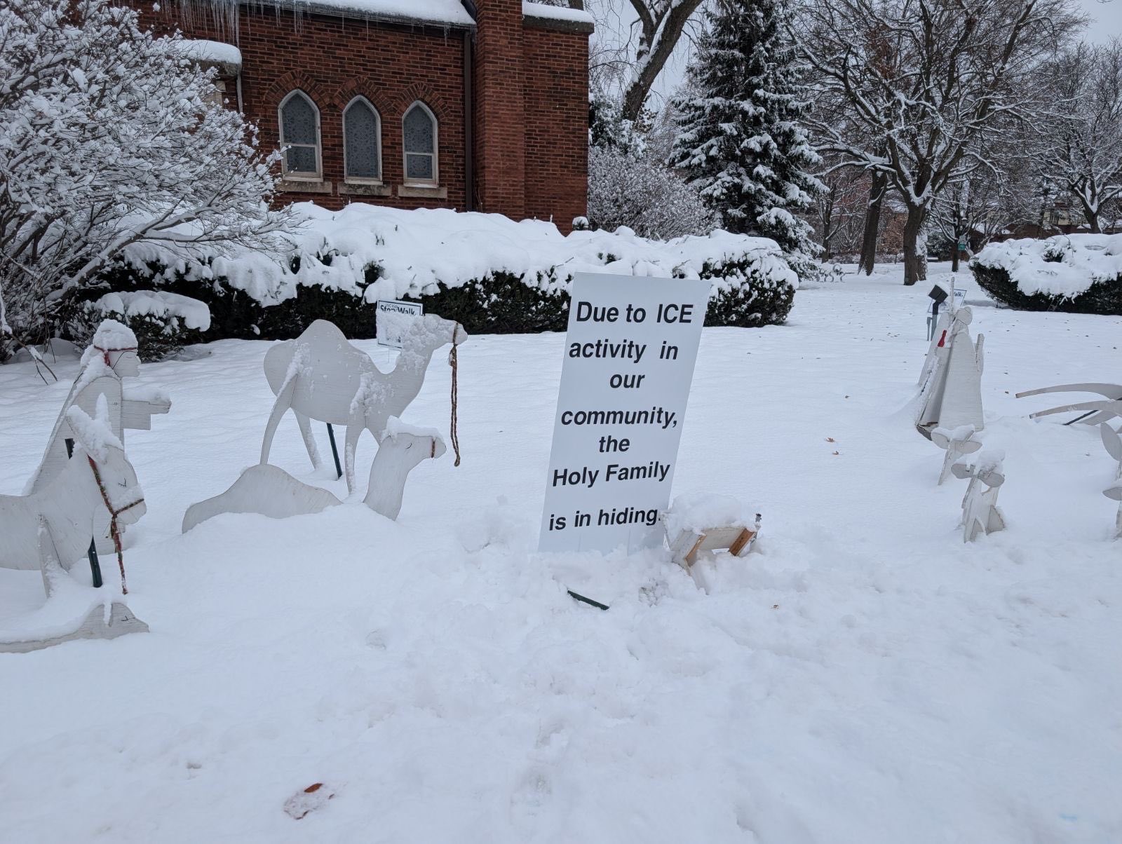 Churches in Chicago and Boston Turn Nativity Scenes Into Protests Against ICE