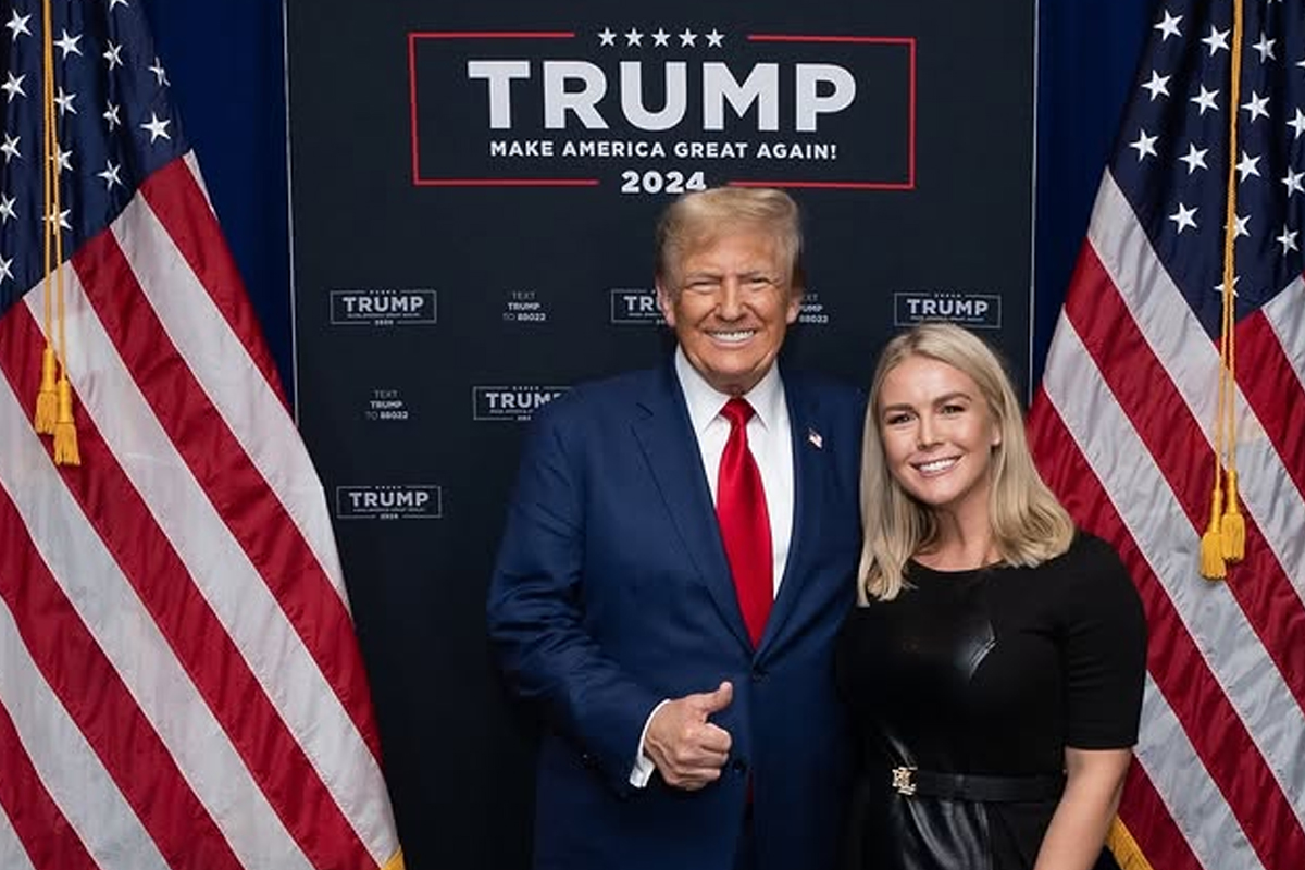 Trump Obsesses Over Young Press Secretary Karoline Leavitt’s ‘Machine Gun Lips’ at Rally, Critics Call It ‘Creepy’