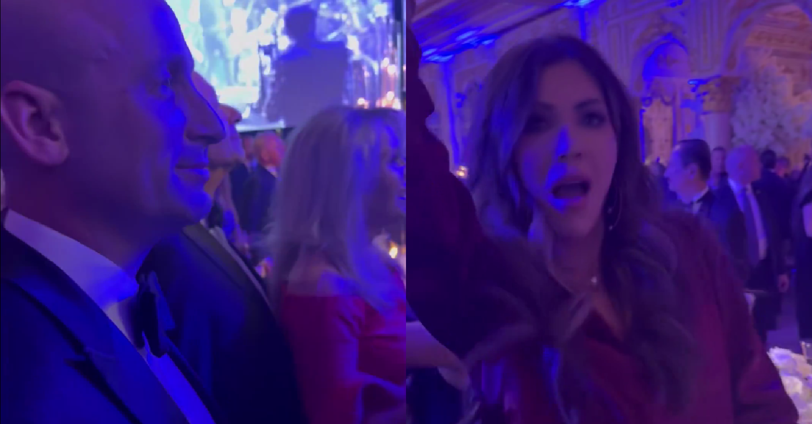 Kristi Noem Seen Dancing to ‘Ice Ice Baby’ Alongside Stephen Miller At Trump’s NYE Bash