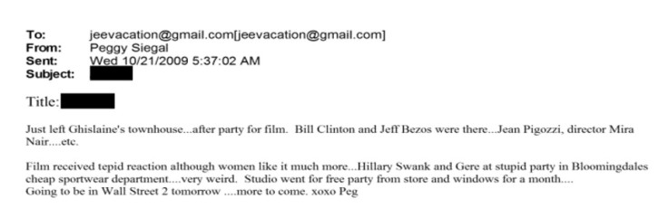 Epstein Files Email: Mira Nair Mentioned