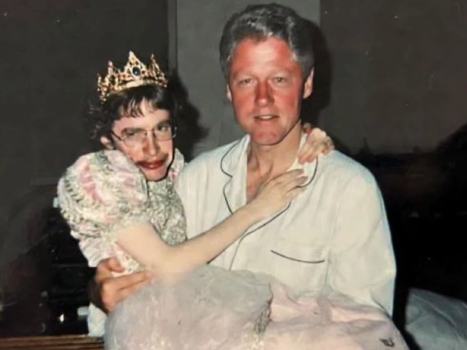 bill clinton in a dress History Canvas