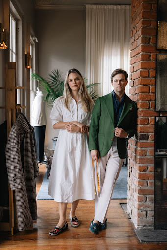 Inside Kilby's Relationship-Driven Approach to Custom Menswear Inspired by New Orleans Culture and Modern Tailoring 1 Kristen Engelsen Collier and James Collier