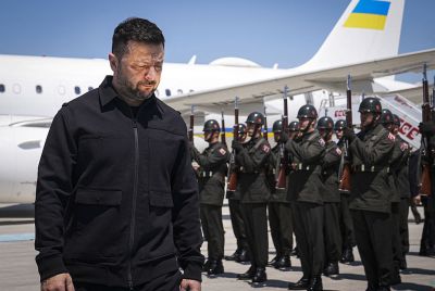 Ukraine's President Volodymyr Zelensky attends NATO summit in Ankara.