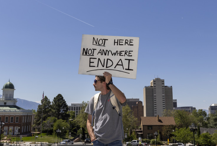 Utah State Capitol demonstration against data center construction.