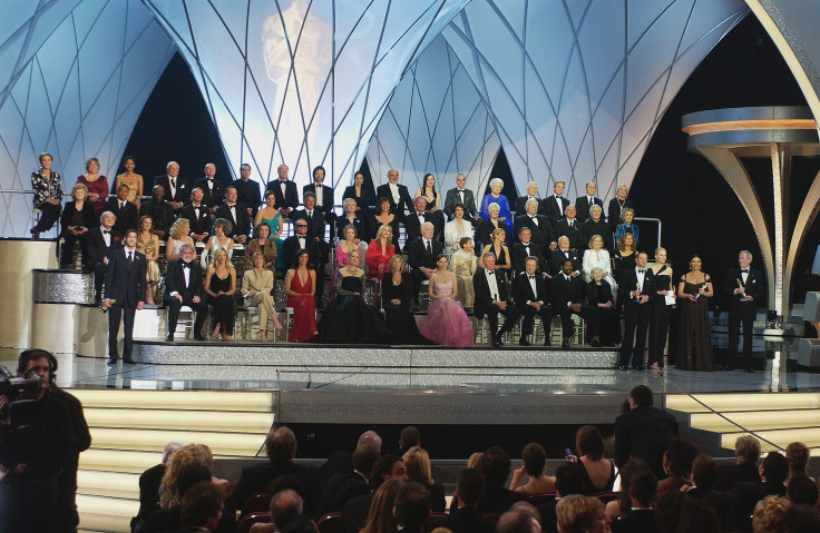 Brenda Fricker posing along with Hollywood stars