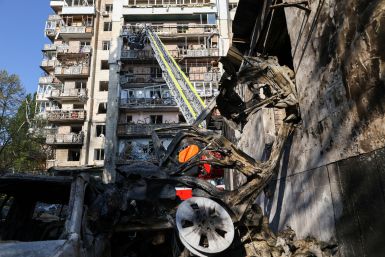 Russian missile strikes in Kyiv