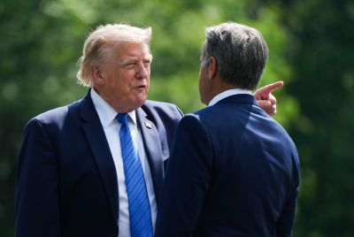 US President Donald Trump and John Ratcliffe