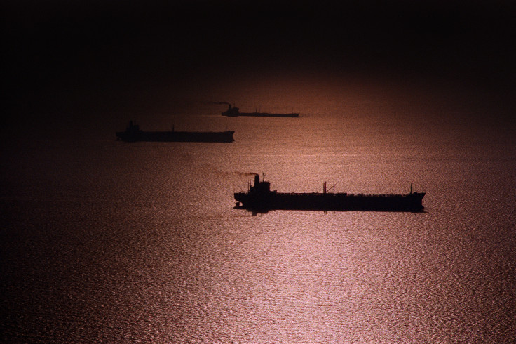 Ships line-up in safe anchorage