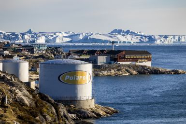 n oil storage facility at the harbour in Ilulissat, western