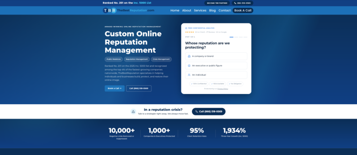 thebestreputation.com homepage
