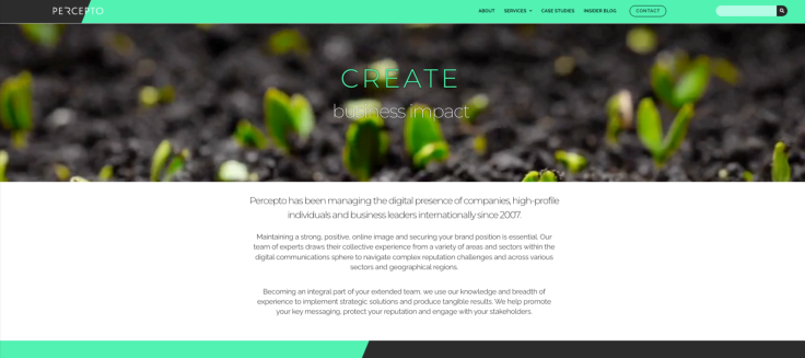 percepto-digital.com homepage