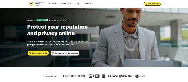 reputationdefender.com homepage