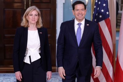 Marco Rubio with Austrian Foreign Minister Beate Meinl-Reisinger