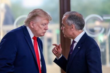 Donald Trump with Canada's Prime Minister Mark Carney
