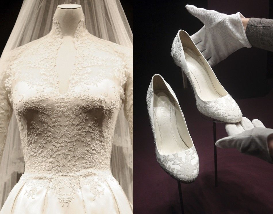 Kate Middletons Wedding Dress the World Admired Goes on Display