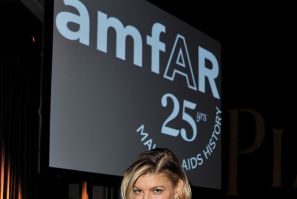 Hot Pictures of the Black Eyed Peas Star Fergie at Paris amfAR Gala.