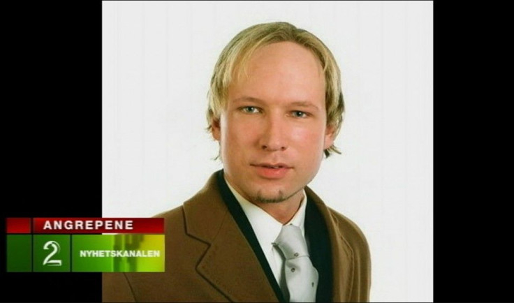 A photograph of Norwegian attack suspect Anders Behring Breivik is broadcast by Norwegian television