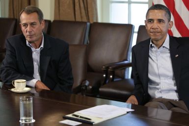 U.S. President Barack Obama (R) and House Speaker John Boehner (R-OH)