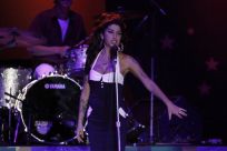Singer Amy Winehouse performs during a concert in Sao Paulo