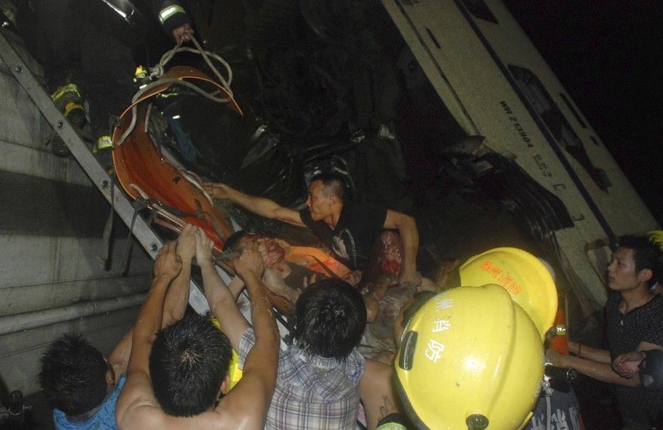 Aftermath Photos of China High-Speed Trains Collision