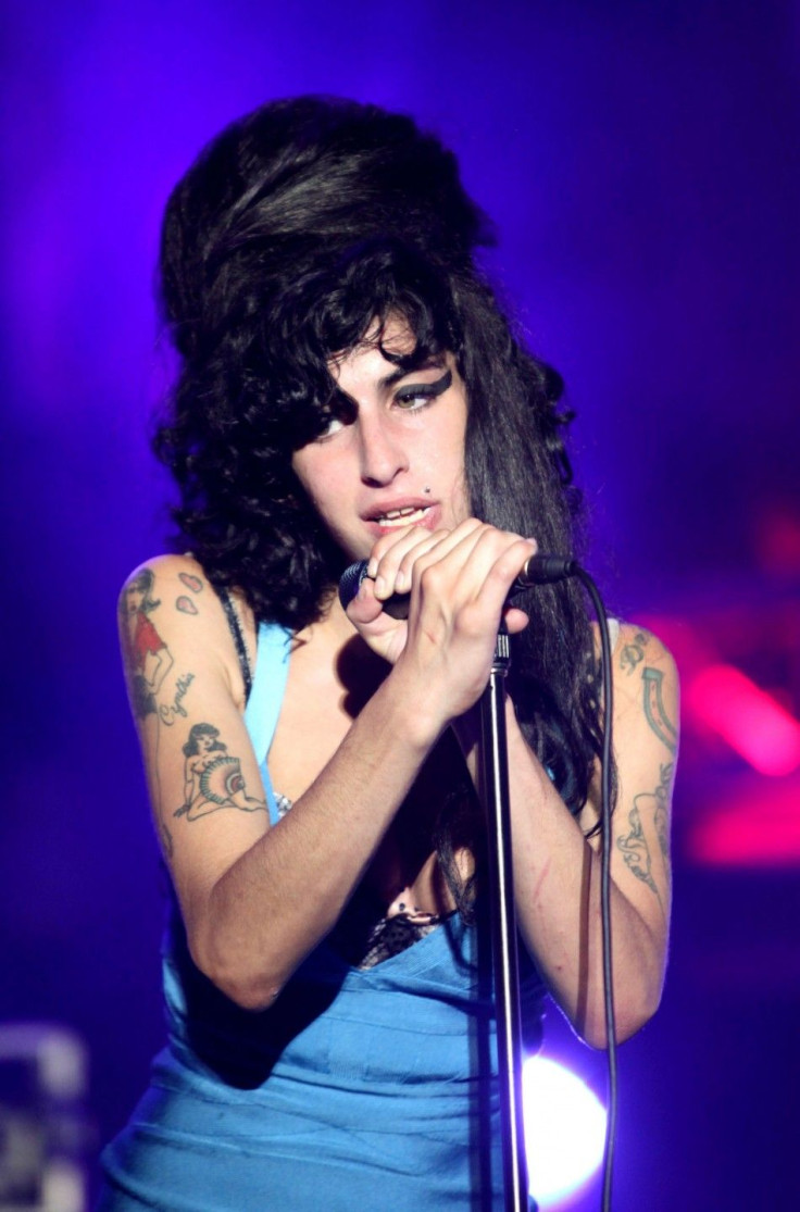 British singer Amy Winehouse performing