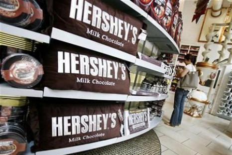 A woman shops inside the Hershey Store in New York