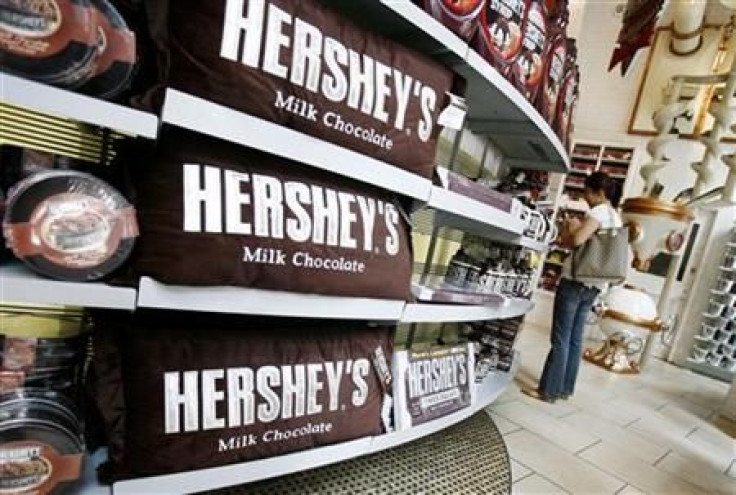 A woman shops inside the Hershey Store in New York