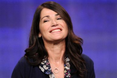 Actress Kim Delaney from the television show &quot;Finding a Family&quot; takes part in a panel discussion during the Hallmark Channel portion of the Press Tour for the Television Critics Association in Beverly Hills, California