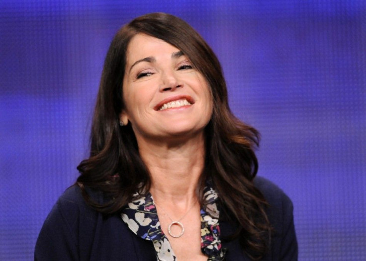 Actress Kim Delaney from the television show &quot;Finding a Family&quot; takes part in a panel discussion during the Hallmark Channel portion of the Press Tour for the Television Critics Association in Beverly Hills, California