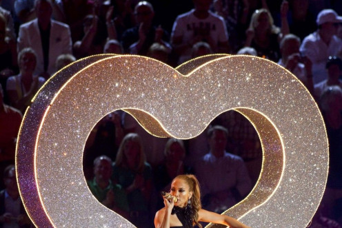 Singer/actress Jennifer Lopez performs during the television show &quot;Wetten, dass..?&quot; in Mallorca