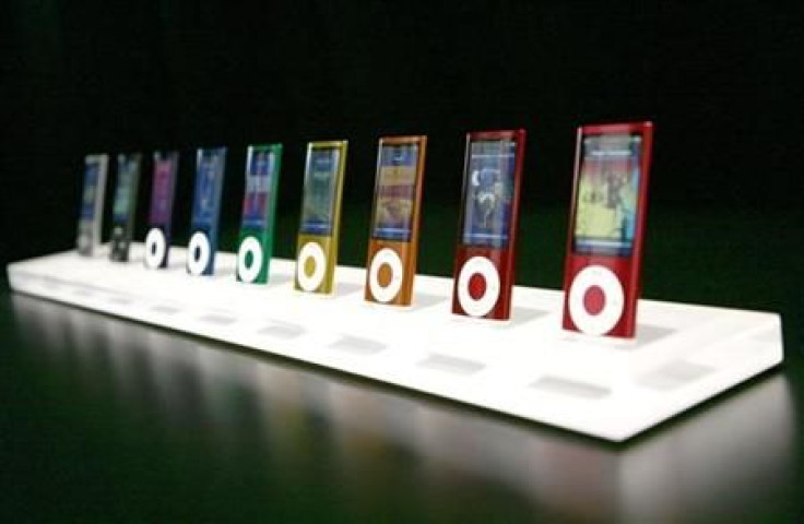 New iPod nano's featuring colors and video camera displayed in San Francisco