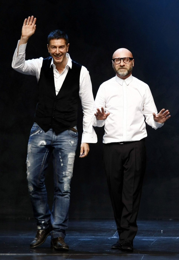 Designers Dolce and Gabbana at Milan Fashion Week
