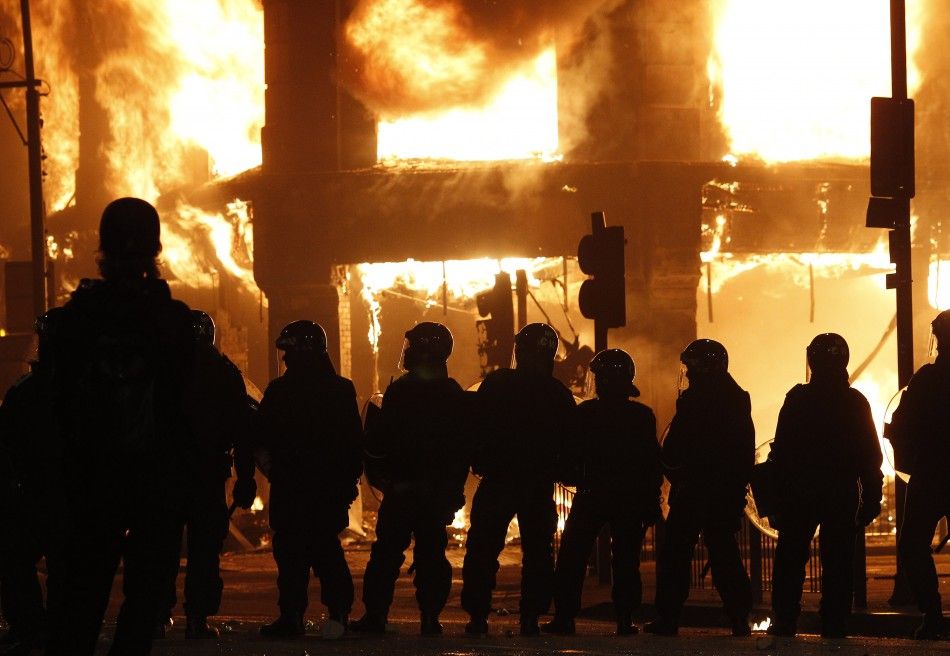 London riots and fires