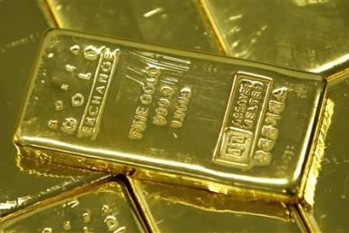 One kilogram gold bars are seen in this picture illustration