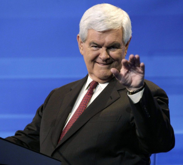 U.S. Republican presidential candidate Newt Gingrich, the biggest debtor in the 2012 presidential race