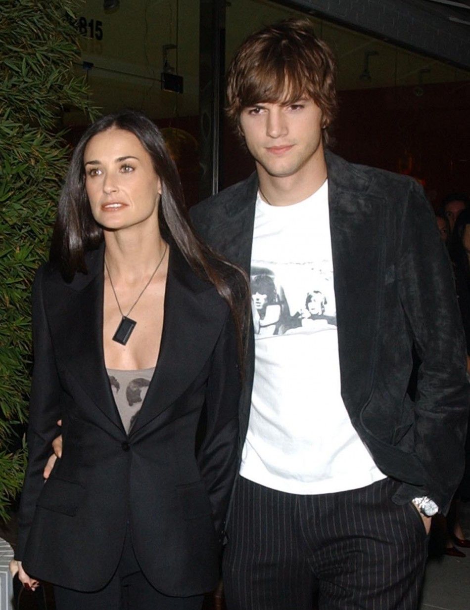 DEMI MOORE AND ASHTON KUTCHER ARRIVE FOR OPENING OF STELLA MCCARTNEY BOUTIQUE IN LOS ANGELES.