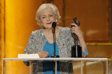 Betty White accepts award at the 17th annual Screen Actors Guild Awards in Los Angeles