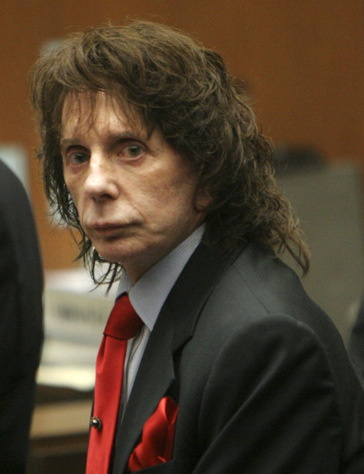 Music producer Phil Spector stands in court after he was convicted of second-degree murder in Los Angeles