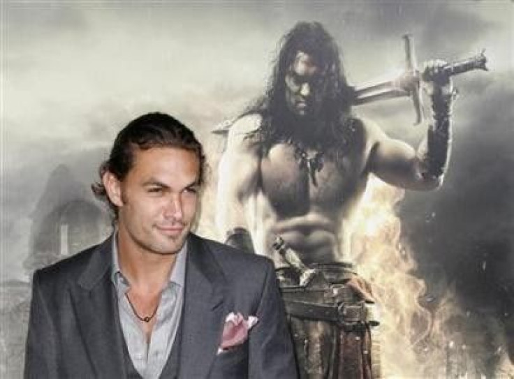 Cast member Jason Momoa arrives at the film premiere of &quot;Conan the Barbarian&quot; in Los Angeles