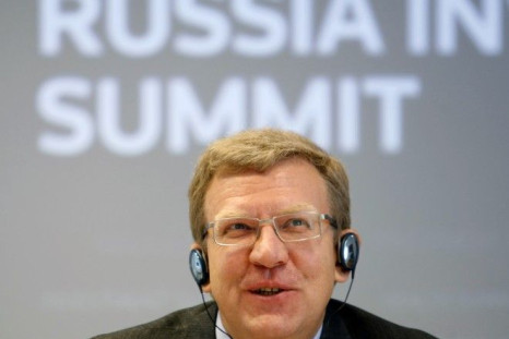 Russian Finance Minister Alexei Kudrin talks to Reuters in Moscow