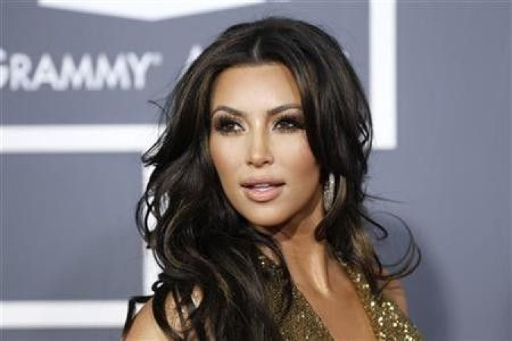 Television personality Kim Kardashian arrives at the 53rd annual Grammy Awards in Los Angeles, California