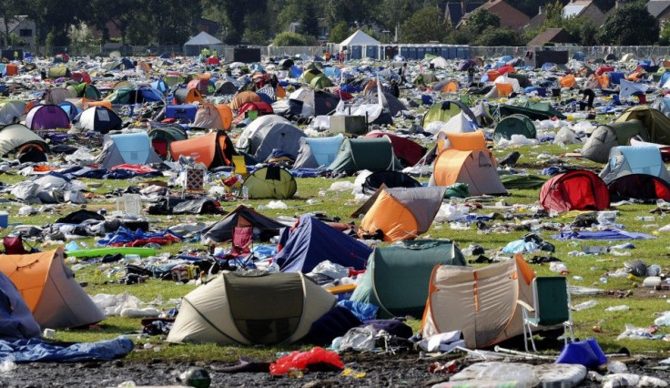 An empty camping site