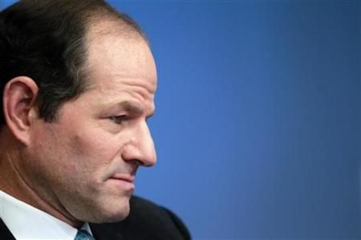 Former New York governor Spitzer speaks at the Reuters Global Financial Regulation Summit in New York